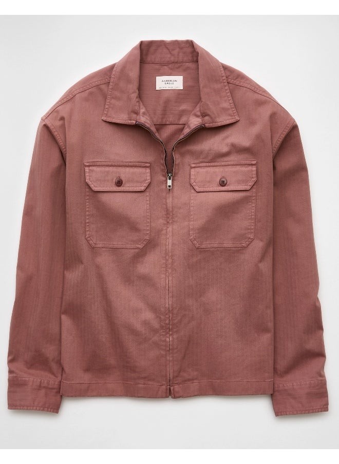 AE Herringbone Shirt Jacket