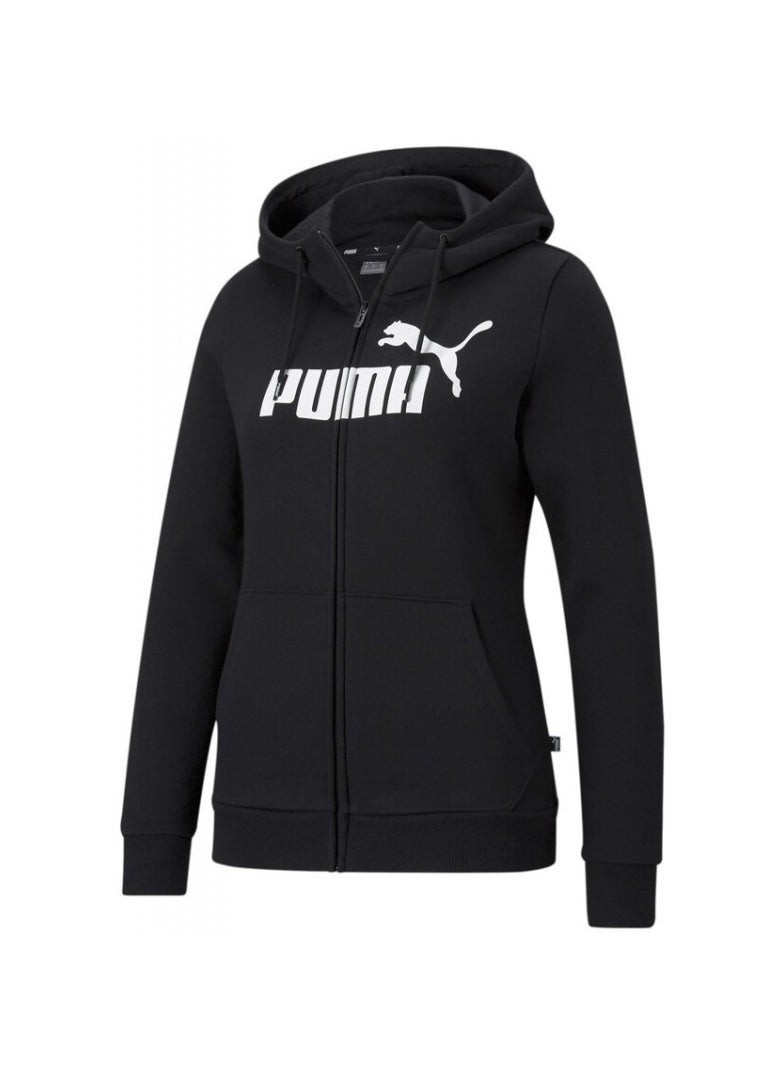 Ess Logo Full-Zip Hoodie Fl Black